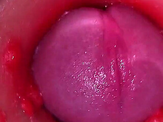 Camera in Vagina, Cervix POV, Creampie
