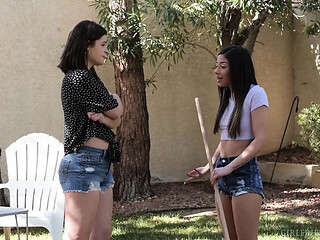Dharma Jones and XxLayna Marie Get Fingered and Licked - Lesbian Scene 4