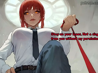 Endure Makima'_s degradation test to become her filthy puppy (CBT JOI)