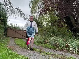 Dressed like a maid for a day