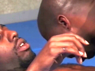 Brownie Nuts Scene-1_pair of Muscular Black Men Fuck Each Other's Anuses
