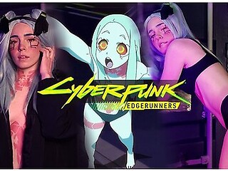 Cyberpunk-inspired seduction with a fiery redhead