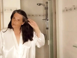 Fat German 53 Shower  Big Belly & Saggy Tits