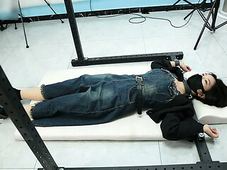 My Girlfriend Was Tied to an Iron Frame, Her Bare Feet Suspended and Tickled