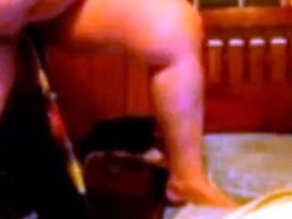 BBW Plays With a Bat Sex Toy on Webcam