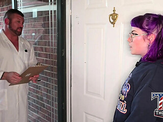 Older Scientist Breeds Young Rave Girl Until Creampie