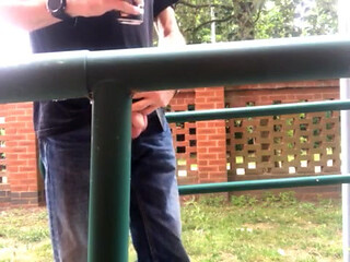 Back yard wanking