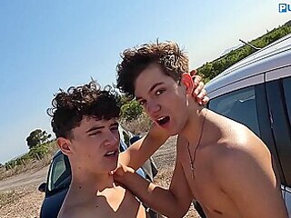 Amateur Twink, Public Exhibitionism Oral - Liam Holland