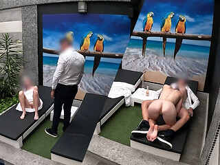 Hotel waiter gets surprised by teen's perfect body and eager pussy