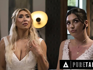 Desperate Lesbian Brides Cyber Doll & Megan Mistakes Submit To Homophobic Officiant - Big Tits Asian Handjob
