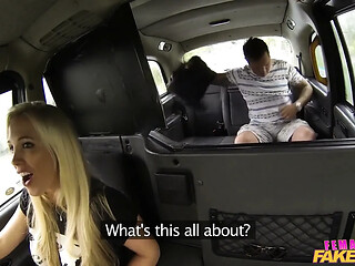 Female Fake Taxi - Busty Driver Gives Stranded Builder Outdoor Sex & a Deep Throat Ride