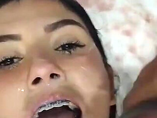 Cumshot on My Stepsis Face and Mouth