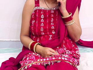 Indian Wife Video Call with Husband Seducing but Wife Cheats on a Husband While Having Sex with Devar in Hindi