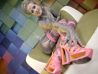 Skinny Teen Anal Stretching with Tattooed Girl Anuskatzz - Solo Anal Masturbation & Gaping