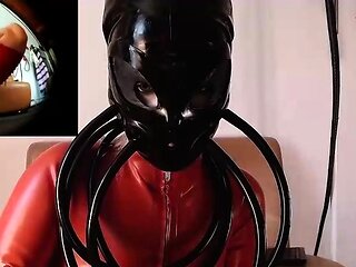 two women fetish latex asslicking and anal mff