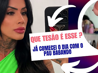 J&aacute_ comecei o dia com um tes&atilde_o absurdo e com o pau babando muito