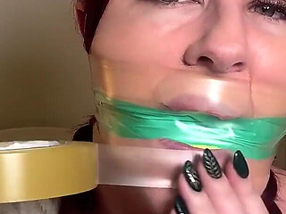 Lacey's Gagging Delight: a Colorful Display of Silence