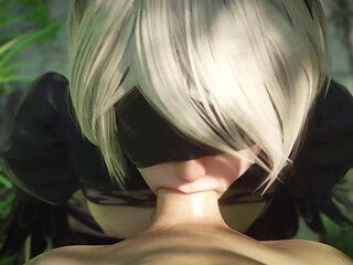 2b Big Ass Anal Cowgirl Fuck After Sloppy Blowjob - Nier Automata 3D Porn