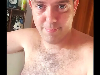 Boy nude in home