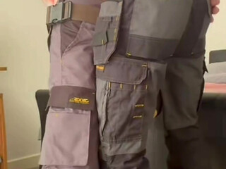 Horny construction workmen fuck after work tradie