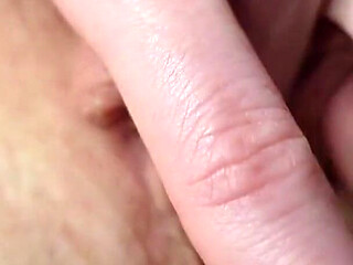 A Bit of Grool and Fingering and Rubbing Masturbation Closeup