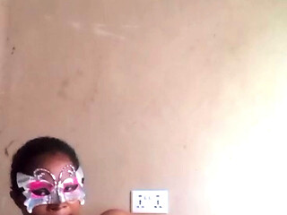 African Woman Touching Her Pussy