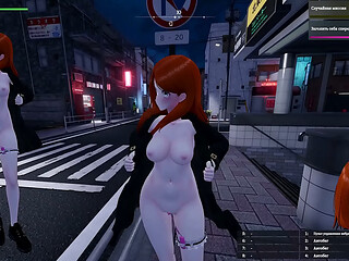 This virgin loves to undress in public and she got caught. 3D Hentai Game