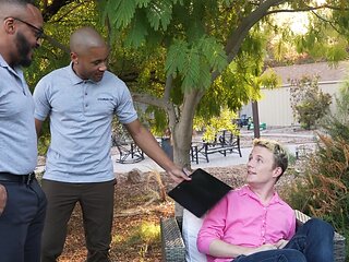 Four hung studs, Dillon Diaz, Xavier Zane, Benny Fox, and another, fuck all night.