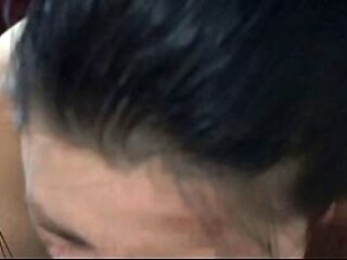 Cute amateur Asian GF gives sloppy deep throat and facial cumshot