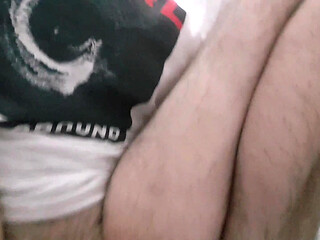 Strained self suck session - Flaccid multiple cumshots