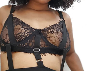 I'll try on my black lingerie for you