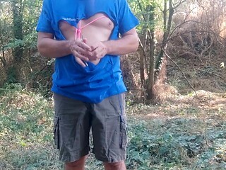 Girl's clothes ripped off as pee starts gushing