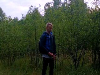Outdoor Twink Peeing in the Woods