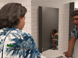 A Life Worth Living - Gameplay - Roleplay - Public Toilet Gloryhole Blowjob in Front of Husband
