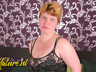 Chubby Mature Amateur Matilda Plays with Her Big Natural Tits & Pussy