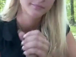 German Teen Blondehexe Caught Jerking Off Gets Wild Outdoor Fuck & Cum Swallow