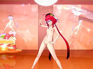 Honkai Impact Griseo Undress Dance Hentai Song Melancholic Sport Top Small Tits Girl MMD 3D Red Hair (CLIP)