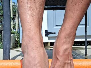 Pissing on my own feet and showing them off after