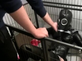 Caged Asian breath playing