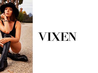 Aesthetic brunette with big boobs Eve Sweet likes dick-riding so much