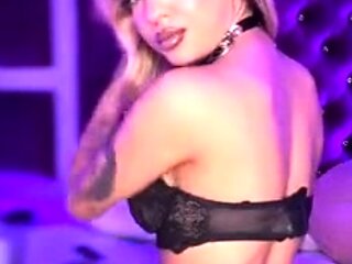 Emo teen Becka solo webcam masturbation