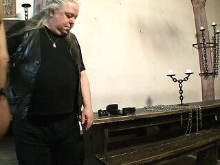 German Cutie Squirts Hard in BDSM Scene