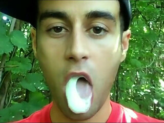 Solo Long Cum Play in Mouth - 3 Strangers Loads Chewed Till Cumfoam and Swallowed