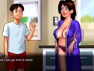 Curvy step mom seduces with alien babe in a 3D game