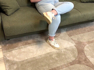 She Totally Hates His Balls!! Kicking, Stomping with Dirty Soles on Testicles!