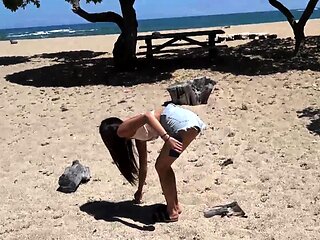 Busty amateur teen outdoor hardcore action with cum