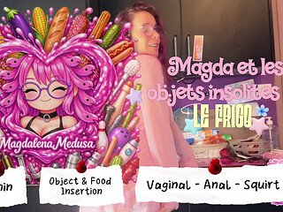 Magda & the unusual objects in the fridge - ANAL VAGINAL SQUIRT