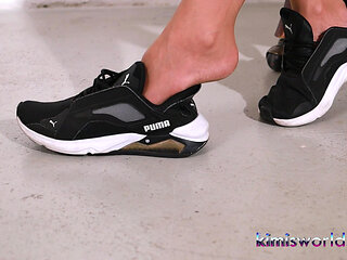 Still Inside - Dangling Nylons in Sneakers