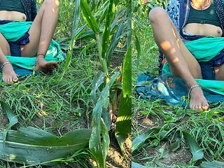 The Stepsister-in-law of the Village Shows Her Figure in the Open Field, a Tight-bodied, Indian-looking Woman.