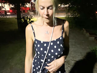 Blonde Slut Hooked up on the Party Mile and Fucked